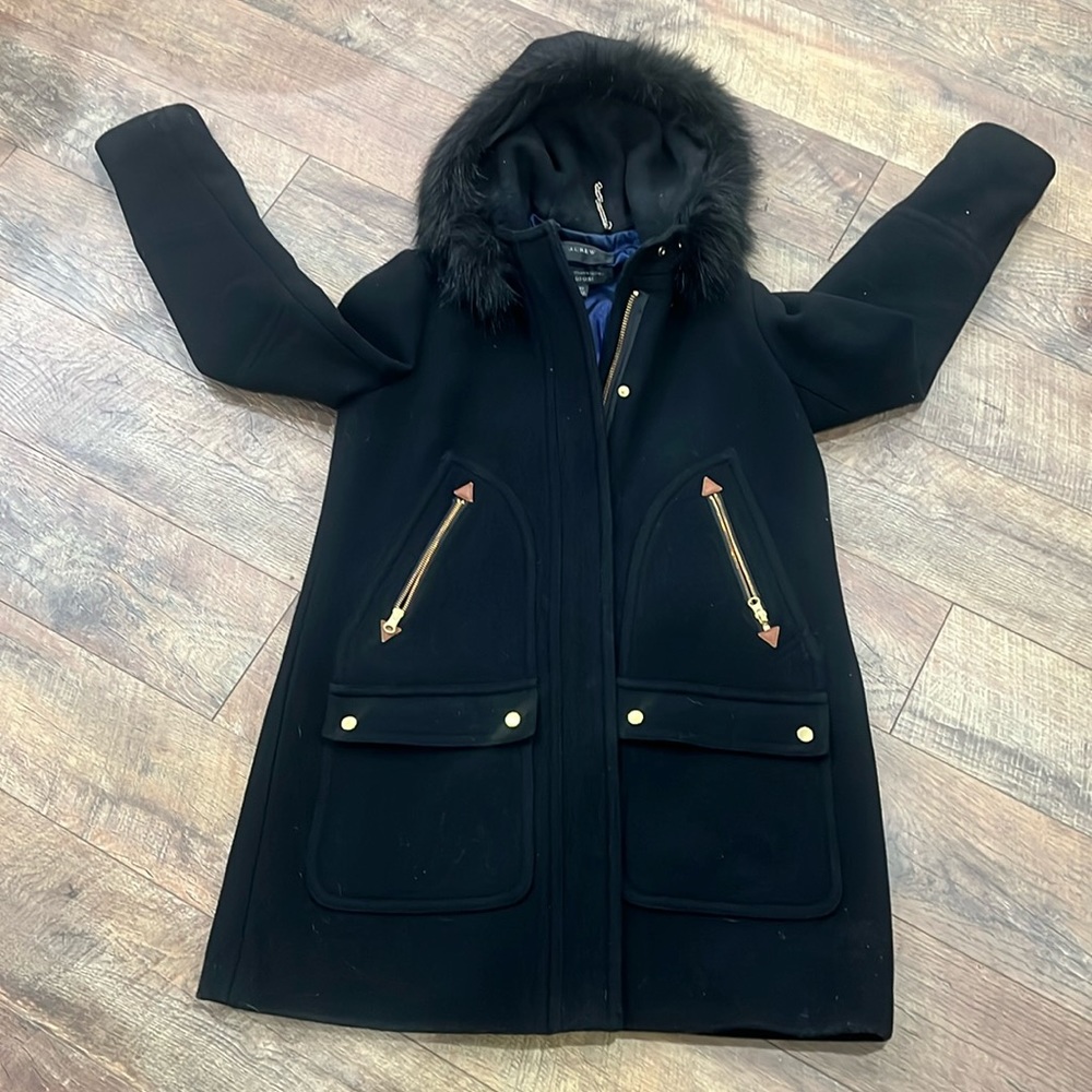 J Crew chateau parka in Italian stadium-cloth